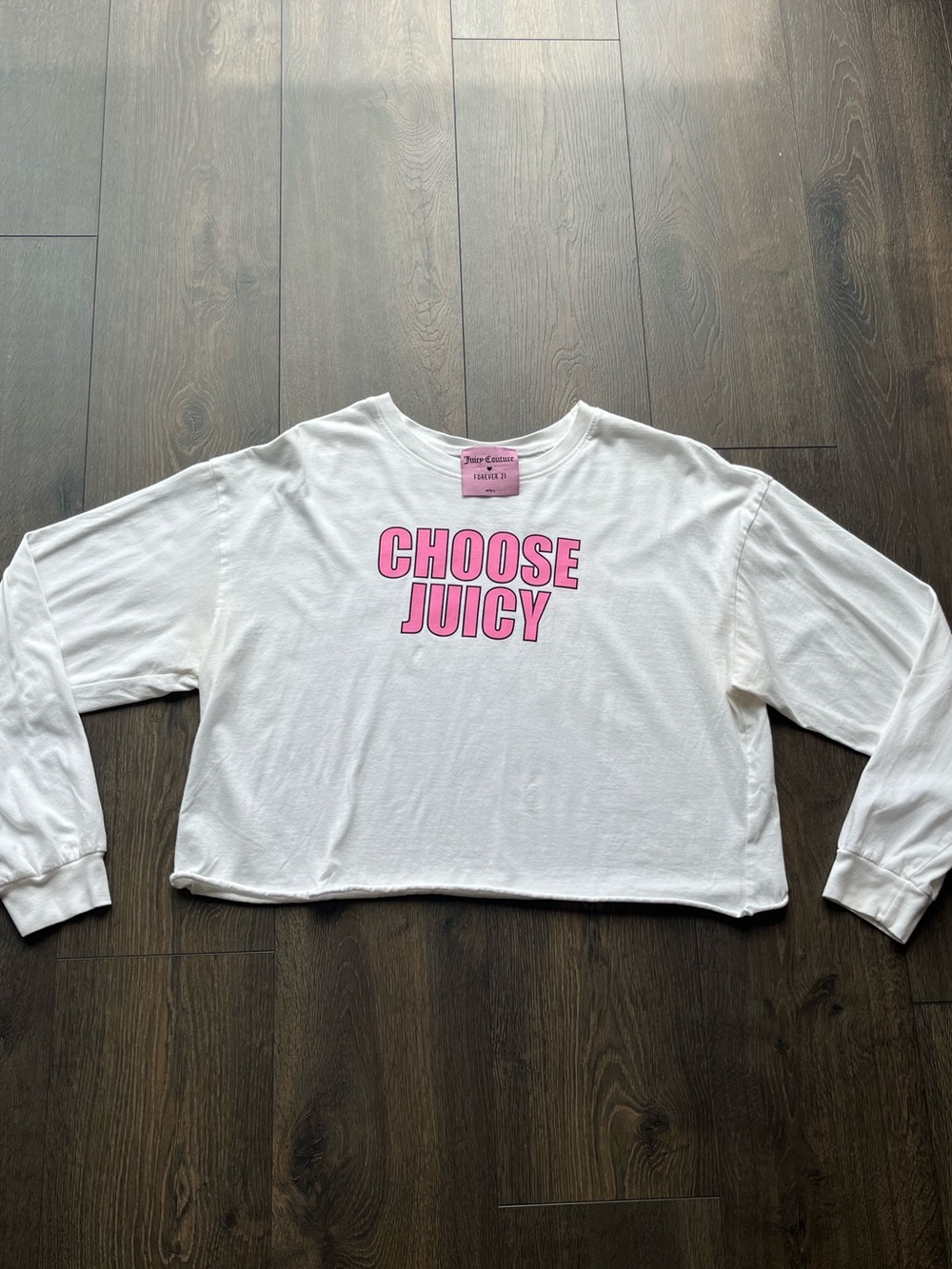 Juicy Couture X Forever 21 Long Sleeve Cropped Tee
